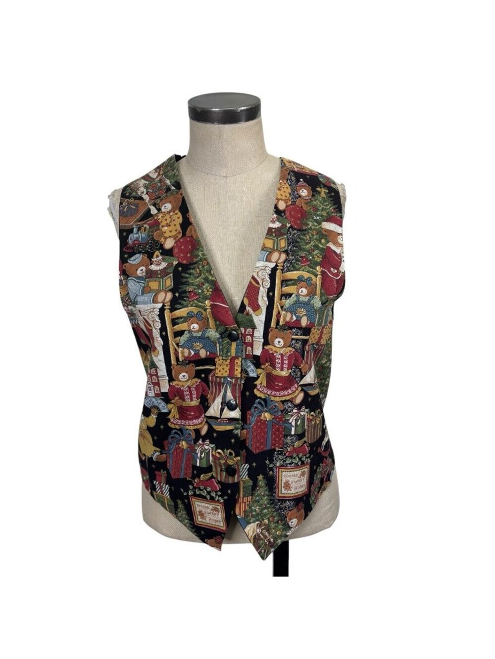 Vintage Teddy Bear Christmas Vest